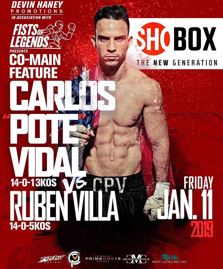 Carlos Vidal to fight on ShowBox